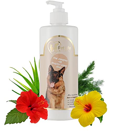 Pet Life Pure Organic Dog Shampoo for Healthy Shiny Coat for Dogs & Puppy Nourishing Hair, Healthy Coat & Shiny Body Wash – for All Dogs Breeds
