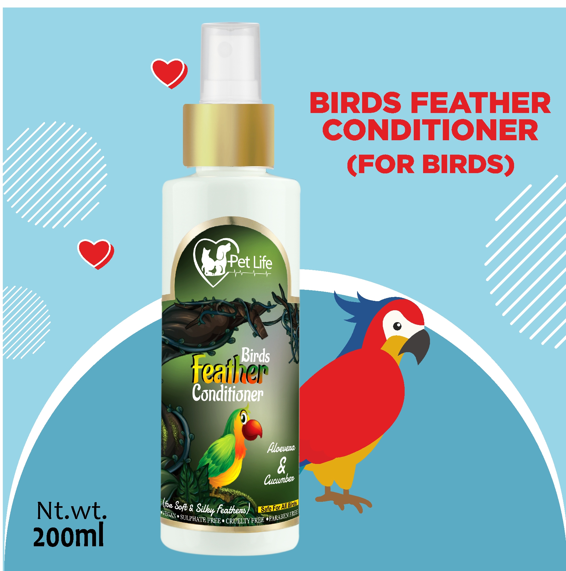 Ayurvedic Birds Feather Conditioner Spray Dry & Waterless Conditioner For birds
