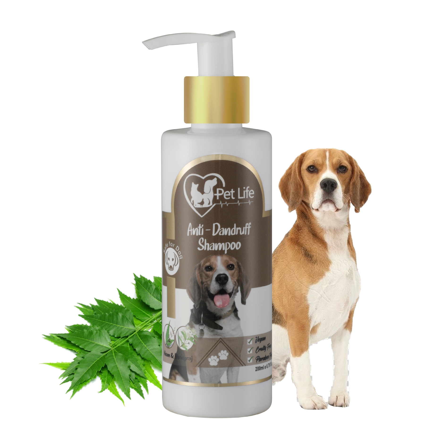 Pet Life Pure Organic Anti - Dandruff Shampoo for Dog | Effective to Anti-Fungal, Anti-Bacterial, Flea and Tick & Relieves Itching - Safe & Effective Pet Friendly Formula for All Dog Breed