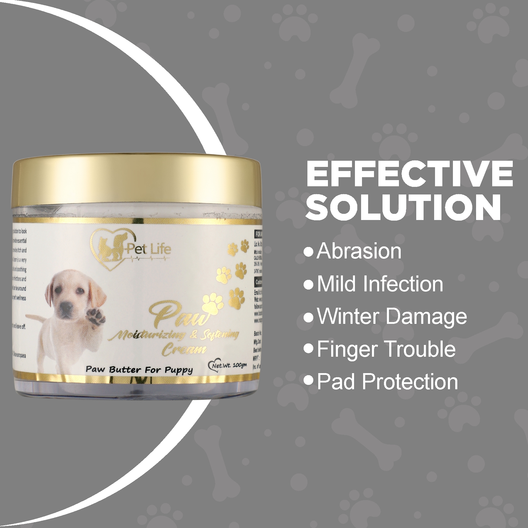 Organic Paw Moisturizing & Softening Cream For Puppy Cracked & Chapped Paws|